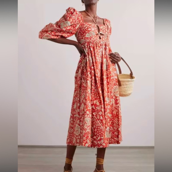 Ulla Johnson Alessa in Orange Blossom print size 6 EUC - Picture 1 of 7